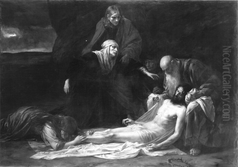 Grablegung Christi Oil Painting by Friedrich August von Kaulbach
