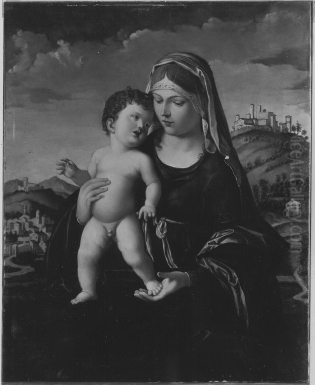 Madonna (nach Cima da Conegliano) Oil Painting by August Wolf