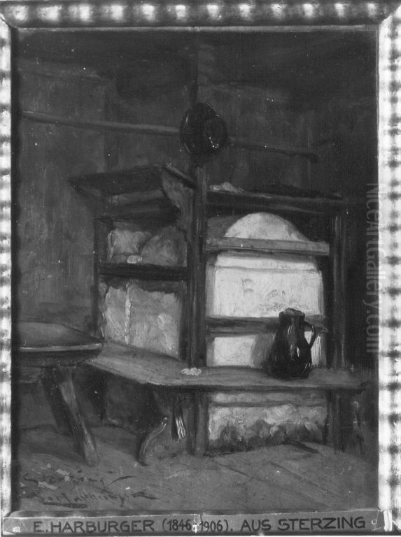 Interieurstudie aus Sterzing Oil Painting by Edmund Harburger