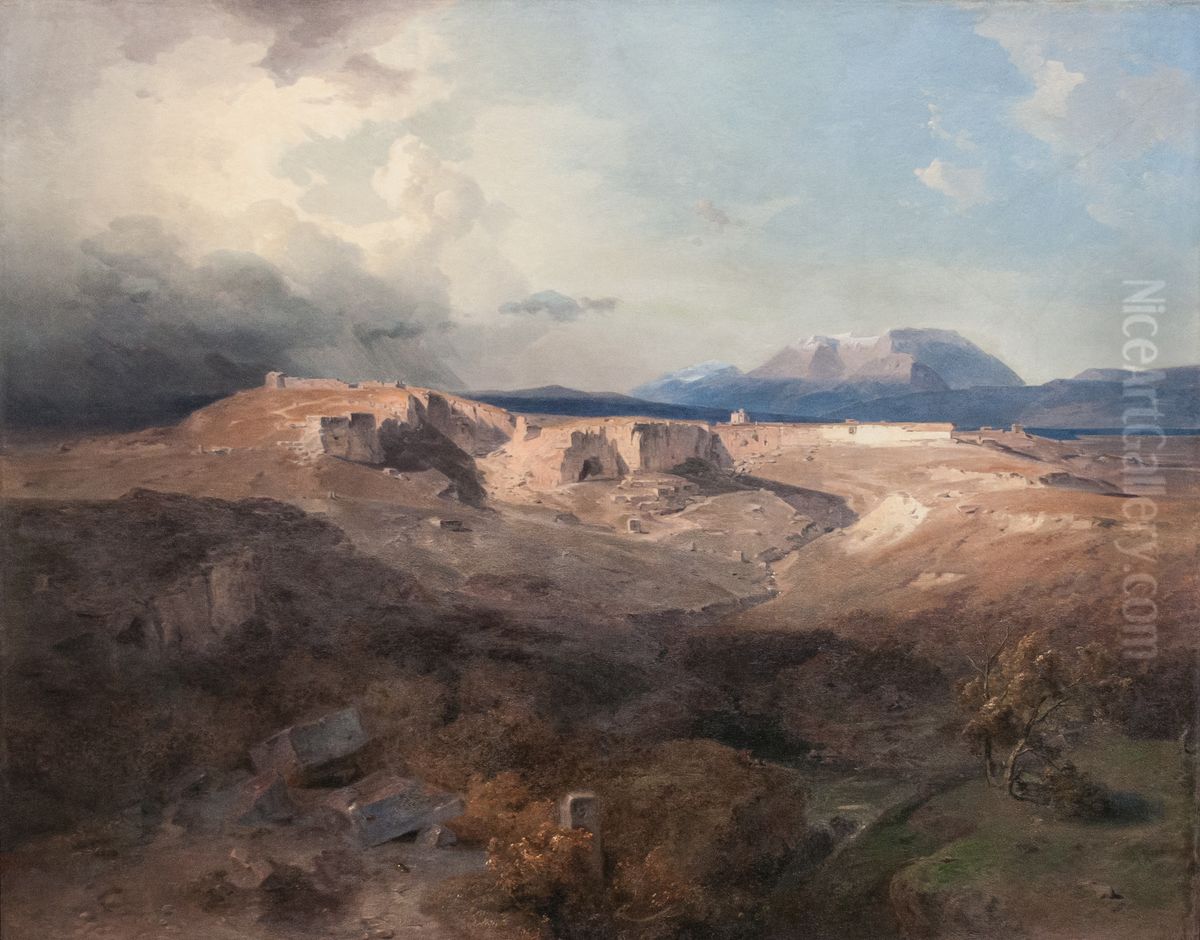 Sikyon_mit_Parnass Oil Painting by Carl Rottmann