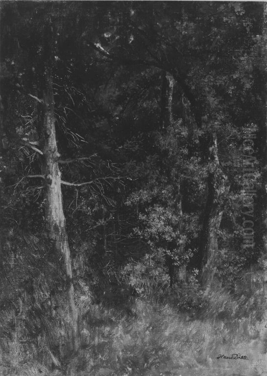 Waldinneres Oil Painting by Wilhelm Von Diez