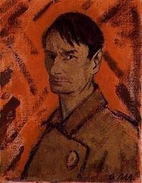 Self portrait Oil Painting by Otto Mueller