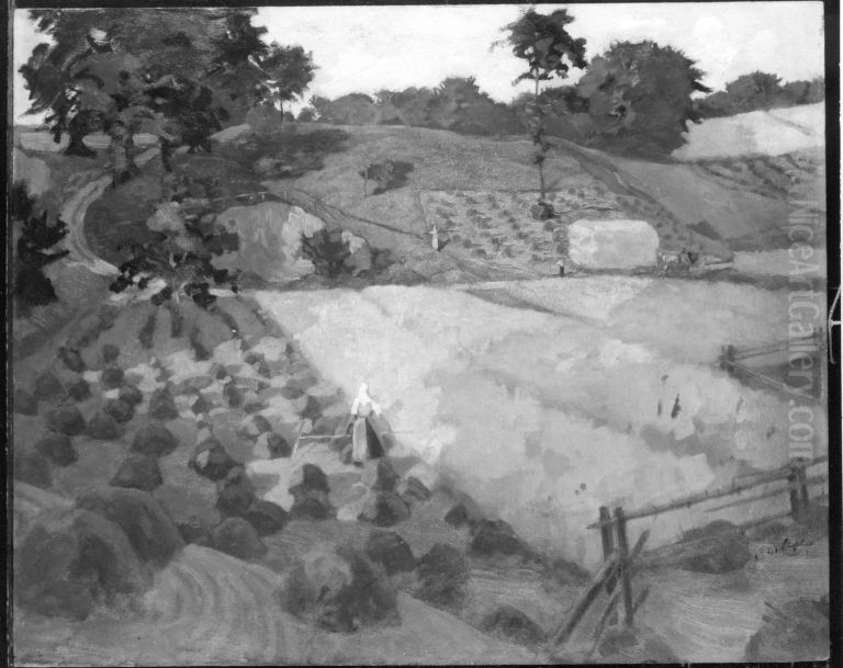 Abend in der Grummeternte Oil Painting by Reinhold Max Eichler