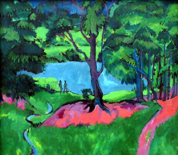 Bohemian lake Oil Painting by Ernst Ludwig Kirchner