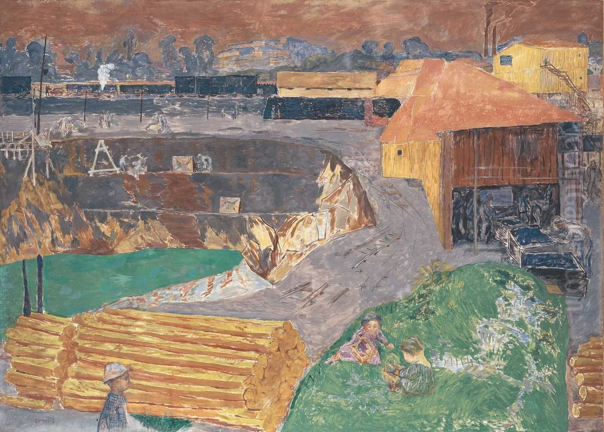 Braunkohlengrube Oil Painting by Pierre Bonnard