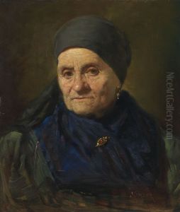 Bauersfrau mit Kopftuch