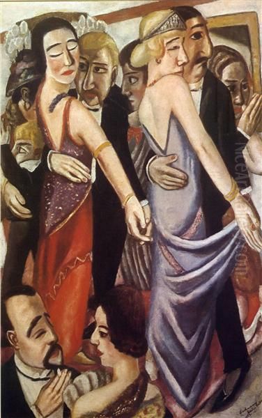 Tanz in Baden-Baden Oil Painting by Max Beckmann