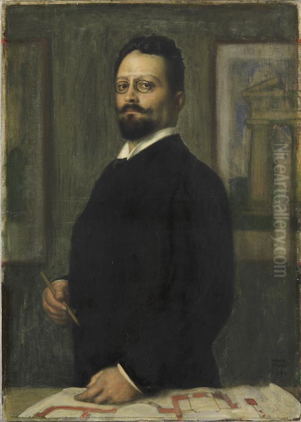 Der Architekt Max Littmann Oil Painting by Franz Stuck