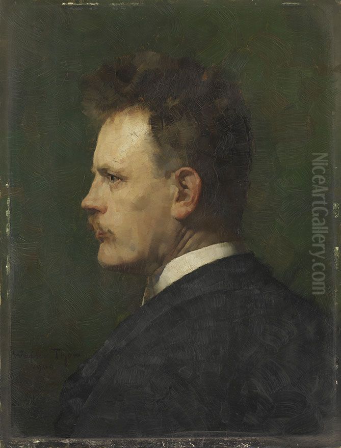 Selbstbildnis Oil Painting by Walter Thor