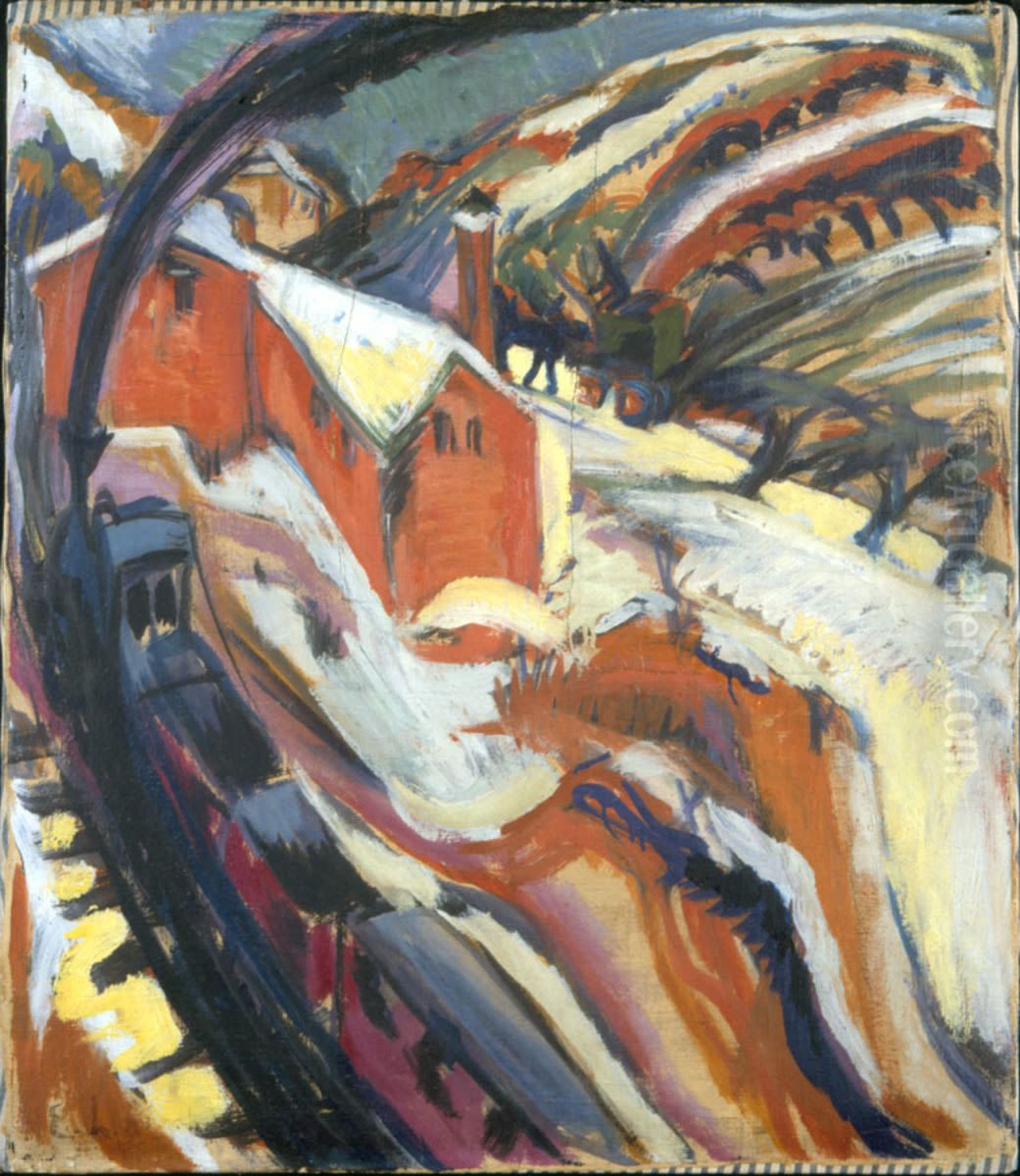Eisenbahn im Taunus Oil Painting by Ernst Ludwig Kirchner