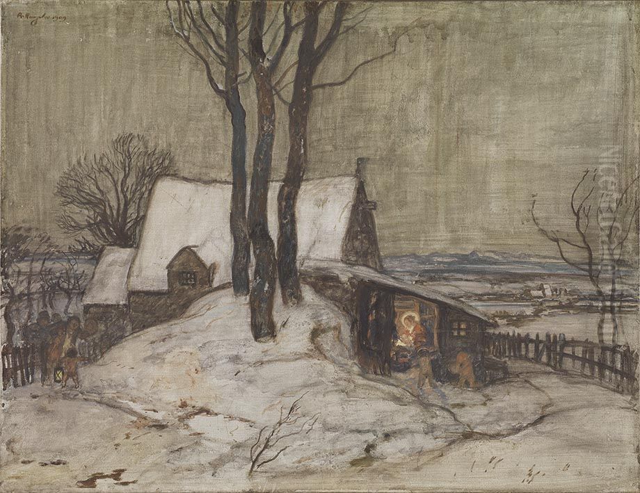 Heilige Nacht Oil Painting by Adolf Hengeler