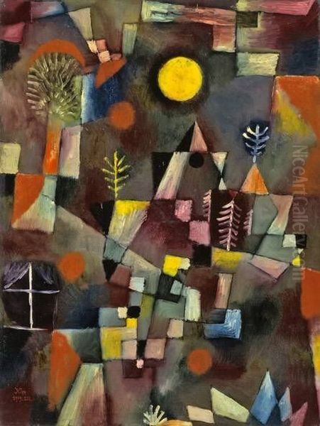 The Full Moon Oil Painting by Paul Klee