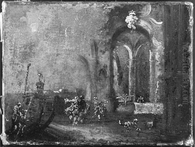 Architektur-Capriccio Oil Painting by Francesco Guardi