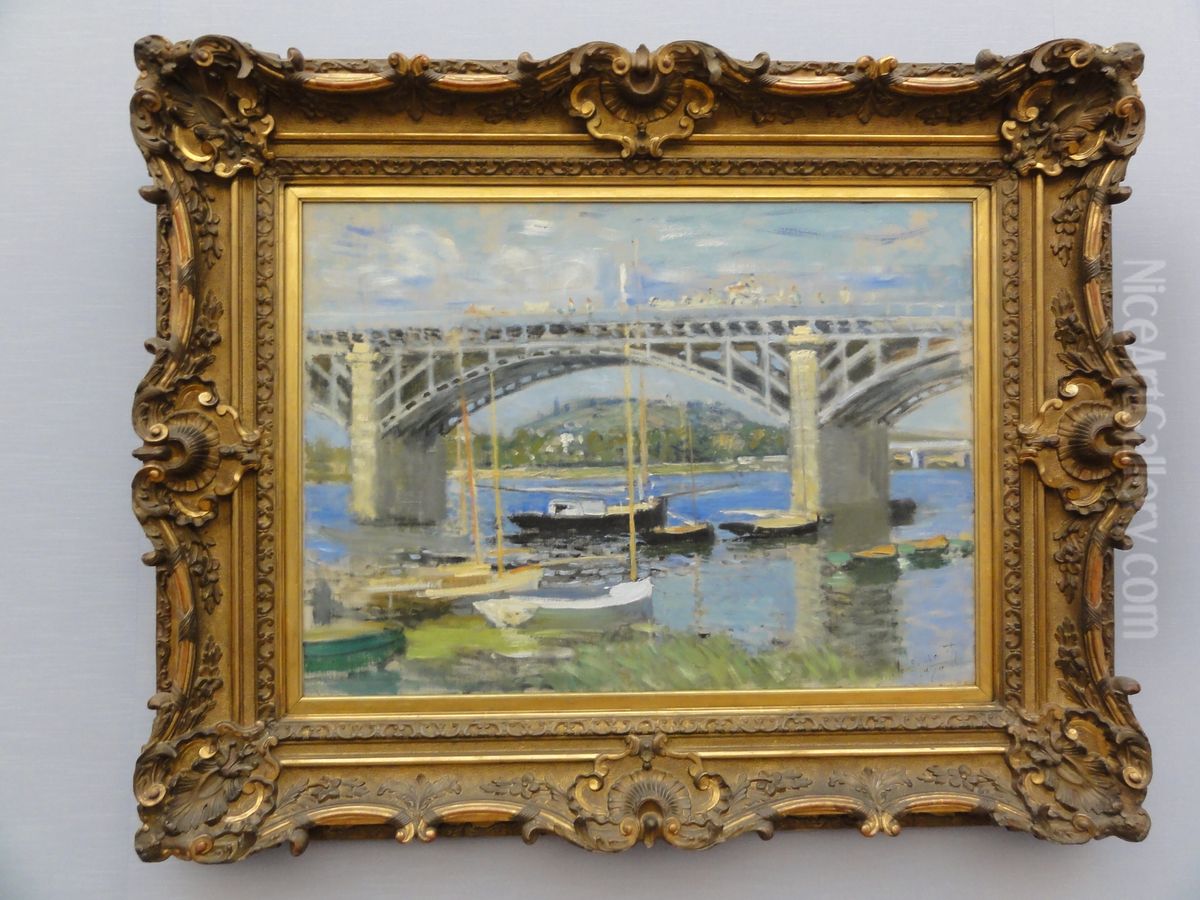Seinebrucke von Argenteuil Oil Painting by Claude Oscar Monet