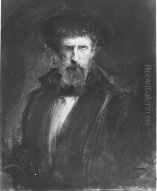 Selbstbildnis Oil Painting by Leo Samberger