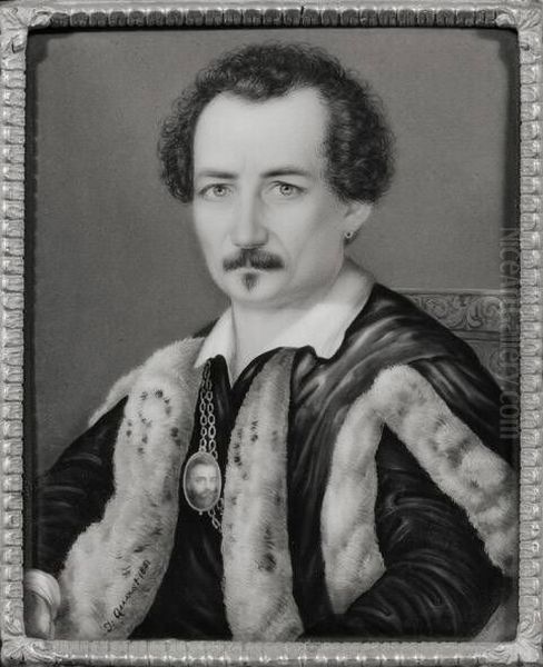 Selbstbildnis in jugendlichem Alter Oil Painting by Johann Zacharias Quast