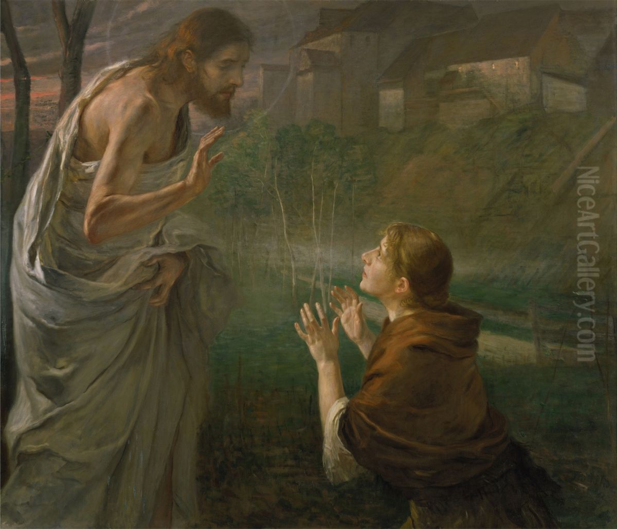 Noli me tangere Oil Painting by Fritz von Uhde