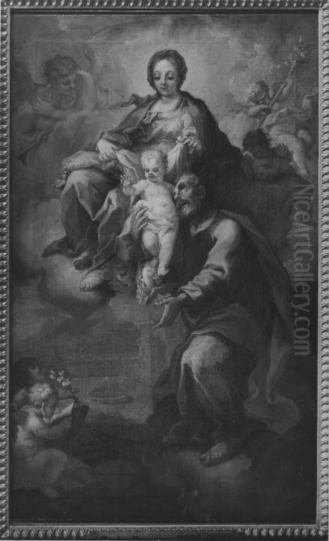 Madonna mit Josef Oil Painting by Sebastiano Conca