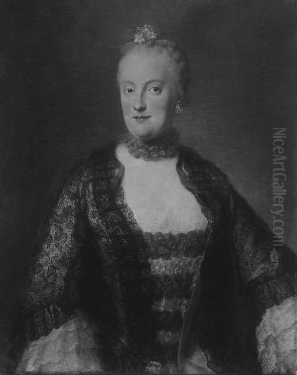 Maria Anna, Gemahlin des Kurfursten Max III. Joseph von Bayern Oil Painting by Georg Desmarees