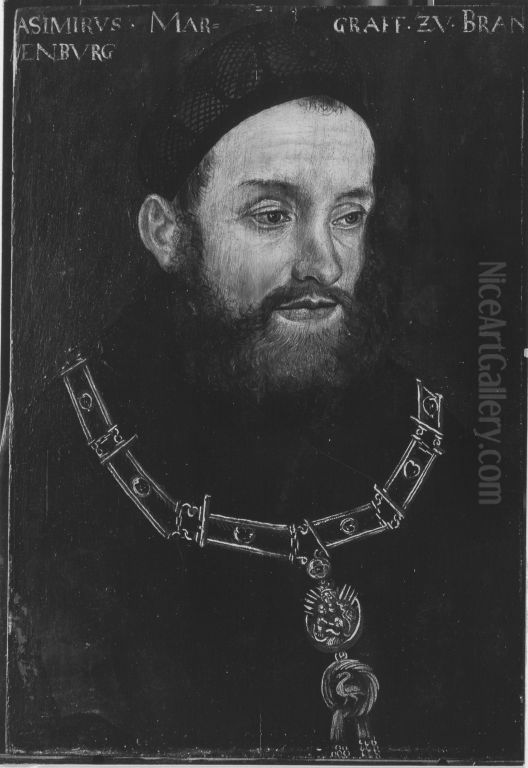 Markgraf Casimir von Brandenburg (Kopie nach Inv.-Nr. 3210) Oil Painting by Lucas Cranach the Elder