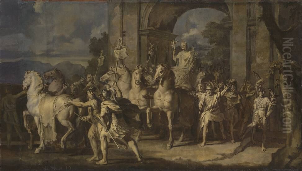 Alexander der Grosse als Triumphator (Folge 12/12) Oil Painting by Gerard de Lairesse