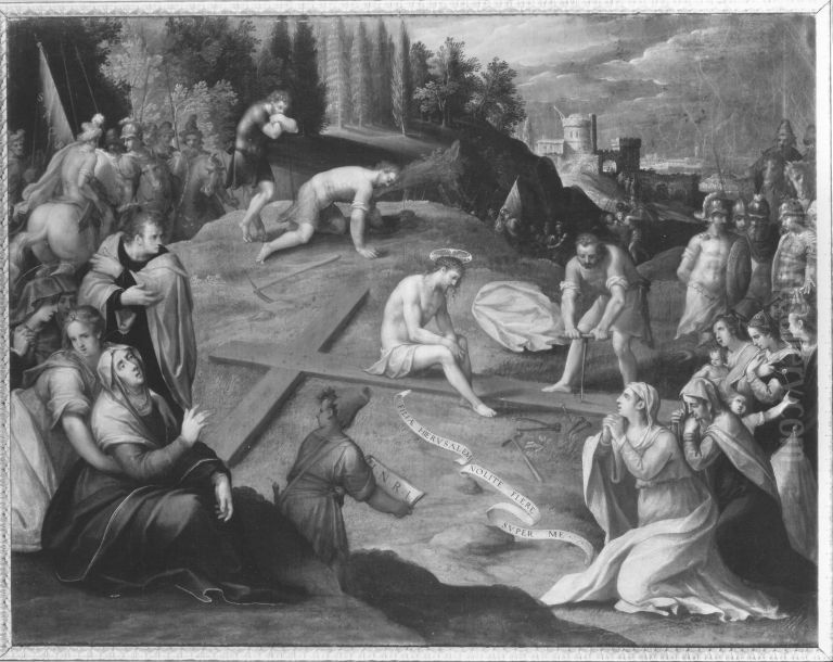 Vorbereitung zur Kreuzigung Oil Painting by Girolamo Muziano