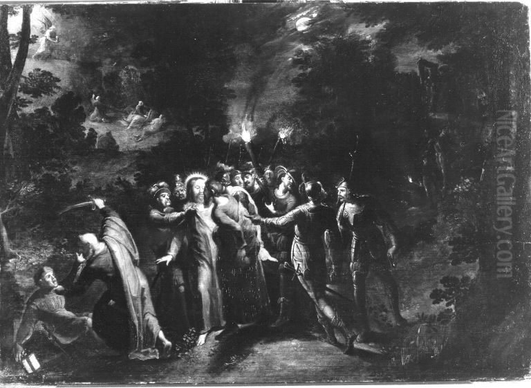 The Judas Kiss Oil Painting by Karel Van Mander