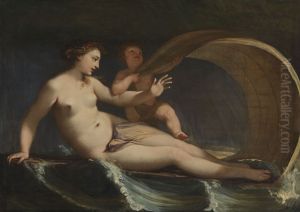 Danae auf dem Floss