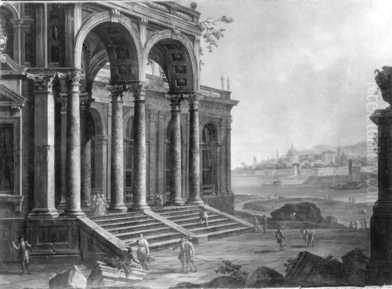 Architekturbild Oil Painting by Giovanni Paolo Panini