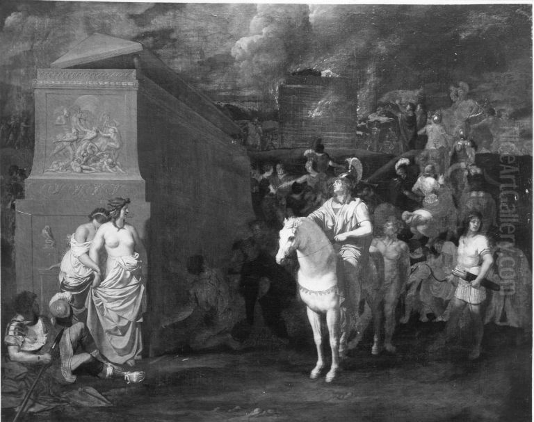 Bestattung des Hephaistos Oil Painting by Bertholet Flemalle