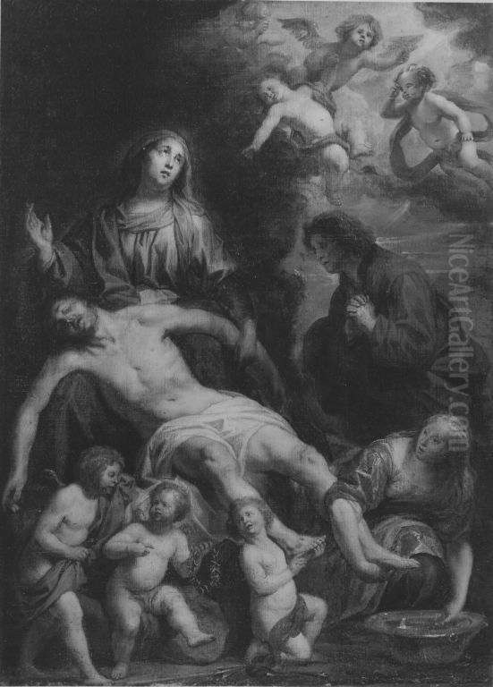 Beweinung Christi Oil Painting by Abraham van Diepenbeeck