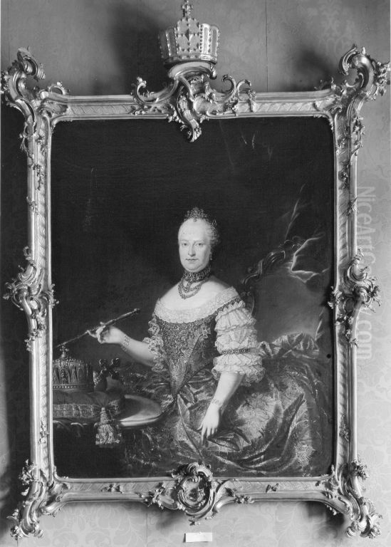 Portrait of Maria Theresa of Austria (1717-1780) Oil Painting by Martin Van Meytens