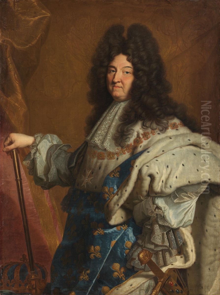 Bildnis des Louis XIV., Konig von Frankreich Oil Painting by Hyacinthe Rigaud