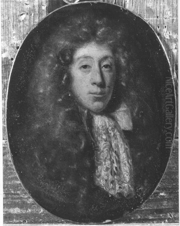 Bildnis eines jungen Mannes Oil Painting by Caspar Netscher