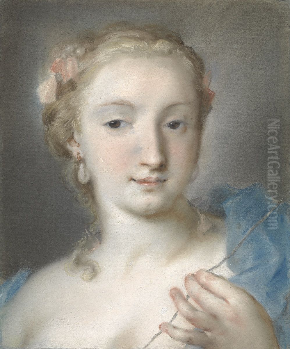 Die Parze Lachesis Oil Painting by Rosalba Carriera