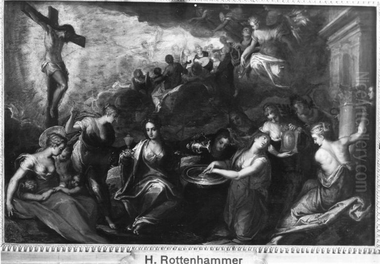 Die theologischen Tugenden Oil Painting by Hans Rottenhammer