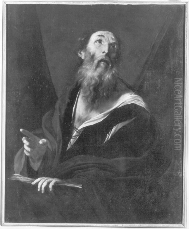 Ein alter Gelehrter (hl. Andreas) Oil Painting by Luca Giordano