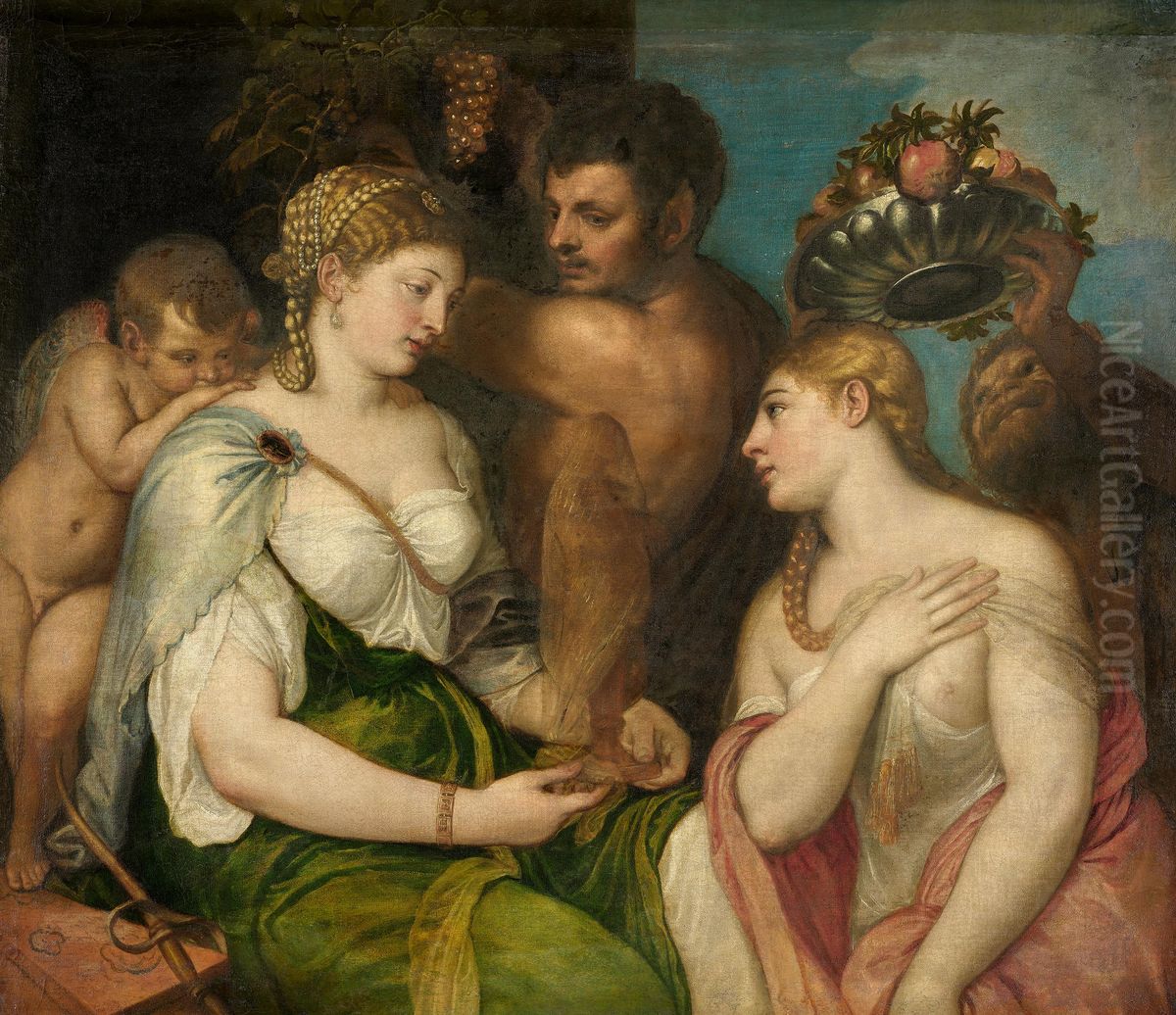 Einweihung in die Geheimnisse Bacchus Oil Painting by Titian