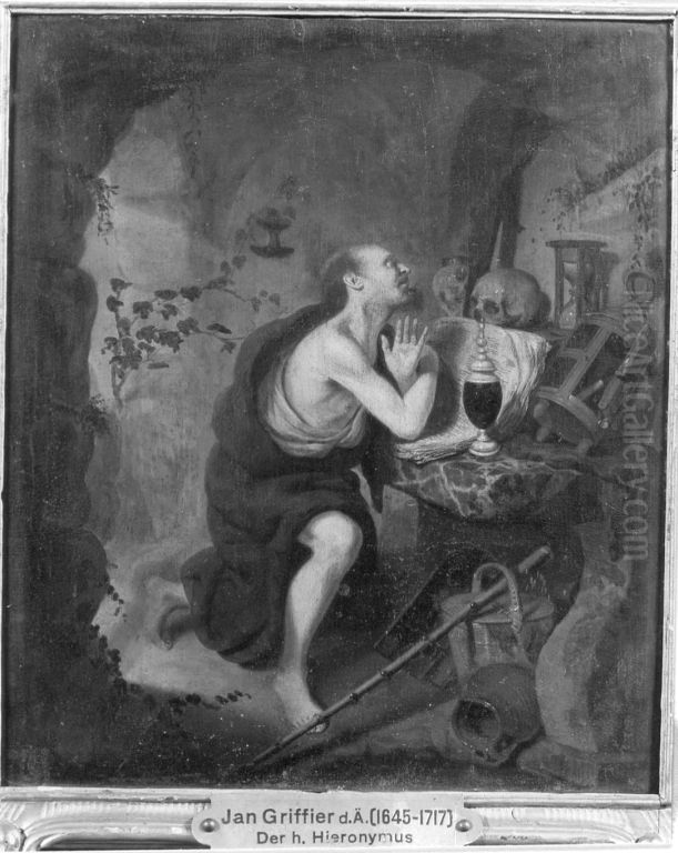 Hl. Hieronymus Oil Painting by Jan Griffier I