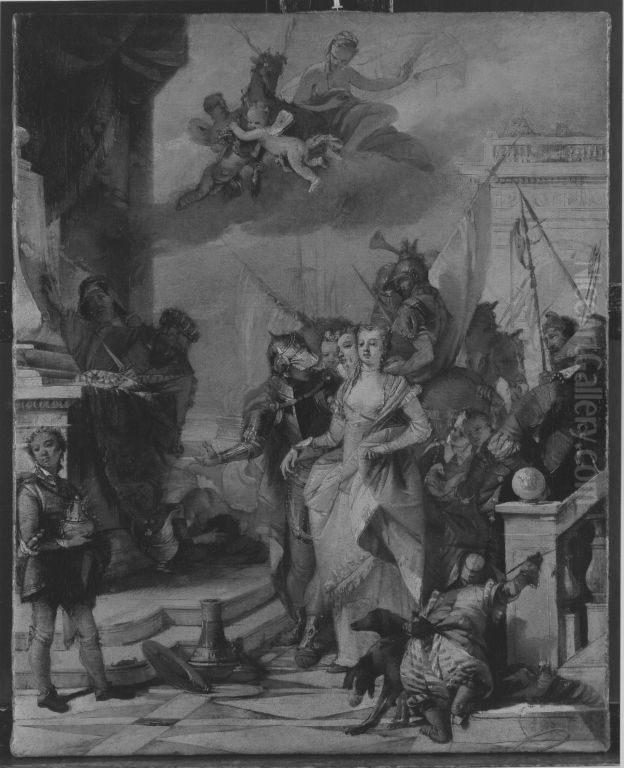 Iphigenie wird zum Tempel gefuhrt Oil Painting by Francesco Zugno