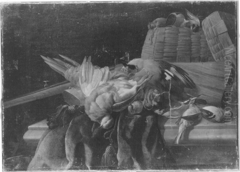Erlegtes Federwild Oil Painting by Melchior D'Hondecoeter