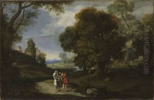 Landschaft mit Bettlern und romischen Ruinen