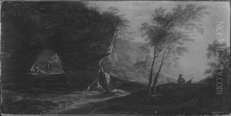 Landschaft mit Felsentor Oil Painting by Willem Van Bemmel