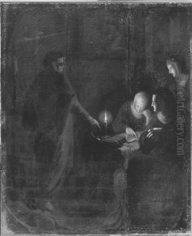 Lesende Nonnen Oil Painting by Godfried Schalcken