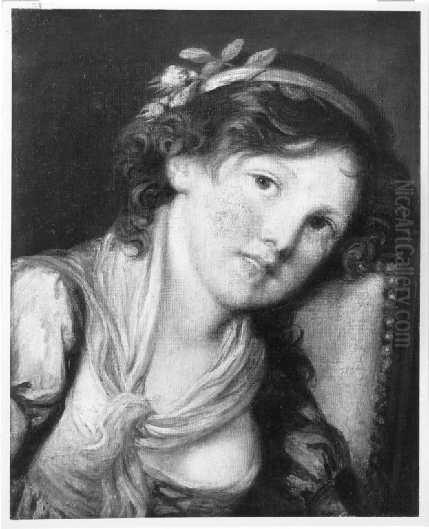 Junges Madchen Oil Painting by Jean-Baptiste Greuze