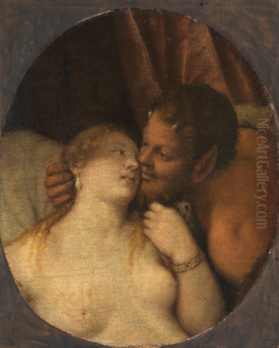 Jupiter und Antiope Oil Painting by Paolo Veronese (Caliari)
