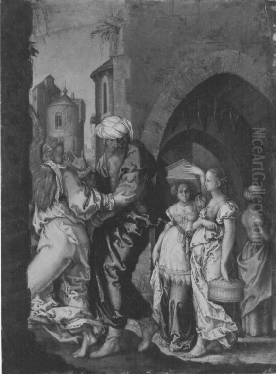 Lots Flucht Oil Painting by Heinrich Aldegrever