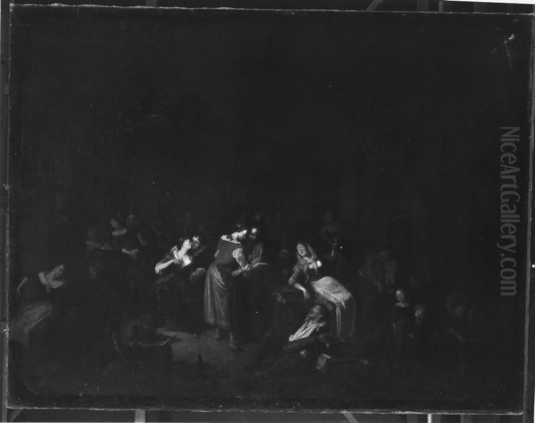 Lustige Gesellschaft Oil Painting by Richard Brakenburgh