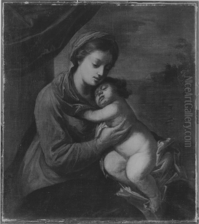 Maria mit dem Kind Oil Painting by Januarius Zick
