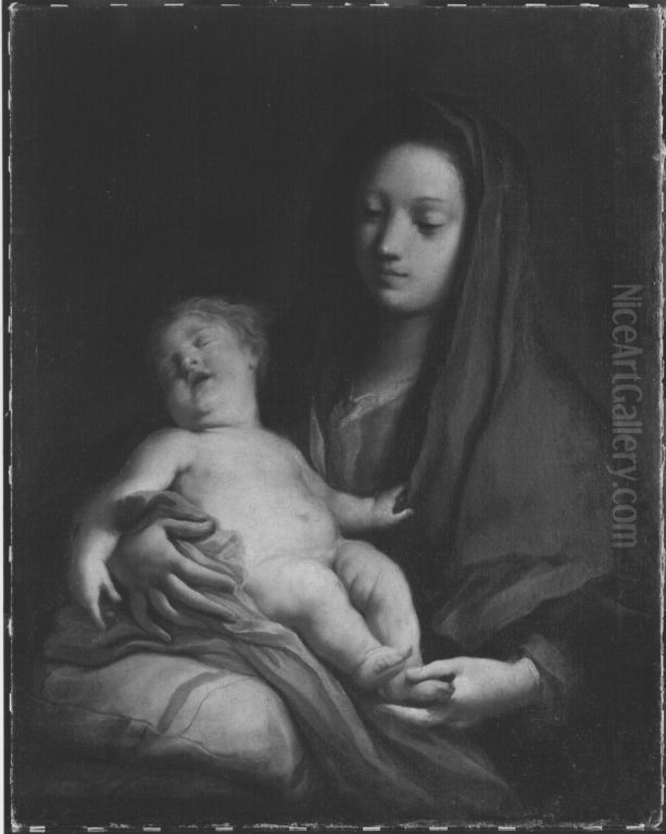 Maria mit Kind Oil Painting by Jacopo Amigoni